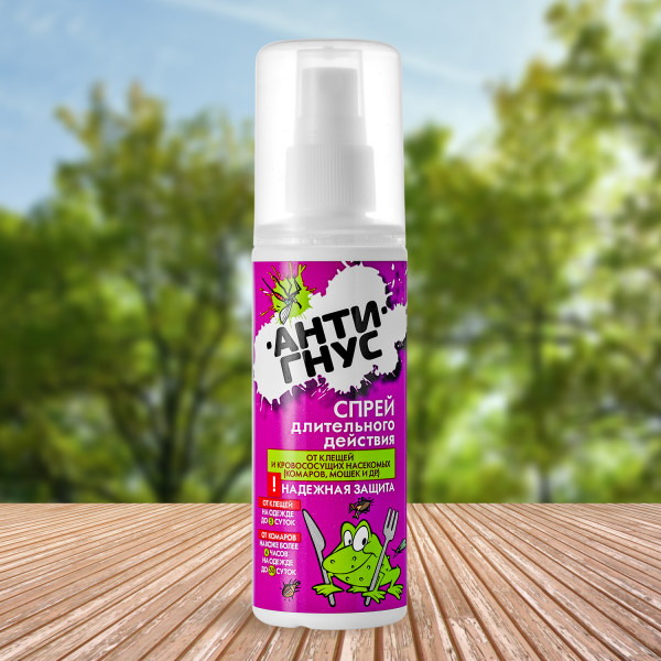 "Анти-гнус" Спрей длительного действия от клещей и кровососущих насекомых, 100 мл