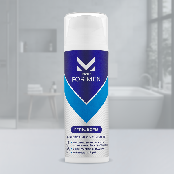 МЭТР® Гель-крем для бритья и умывания, 150 мл