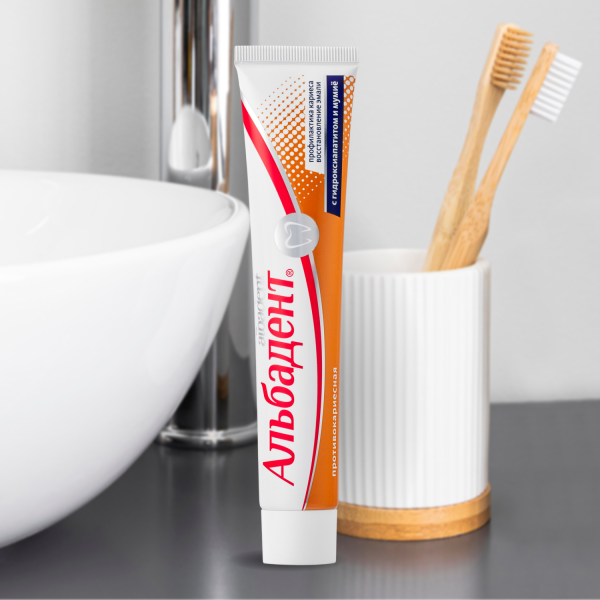 Альбадент® Зубная паста противокариесная с гидроксиапатитом и мумие, 90 г