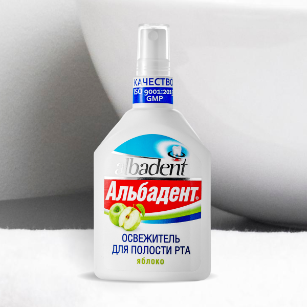 Альбадент® Освежитель для полости рта Яблоко, 35 мл