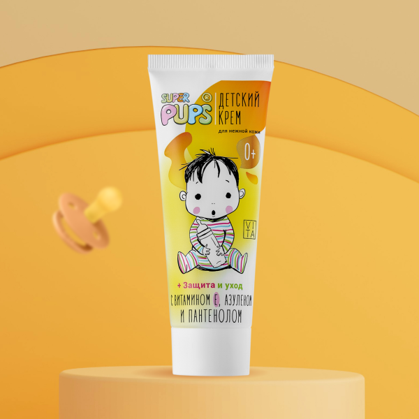 Super PUPS® Детский крем «Защита и уход» 0+, 75 мл